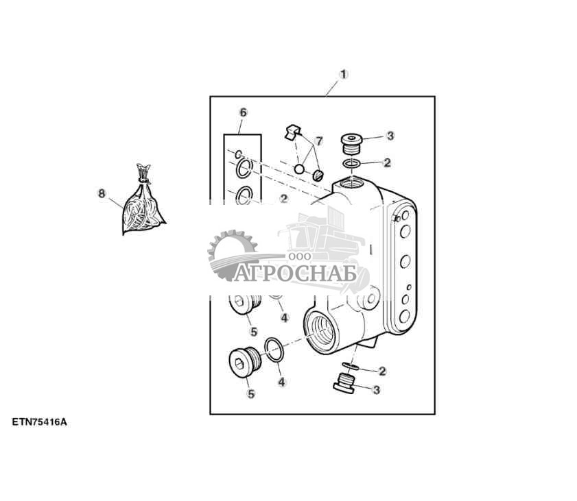 Клапан перегрузки, позиция II 